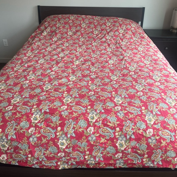 Pottery Barn Bedding Pottery Barn Red Blue Paisley Floral 0 Cotton
